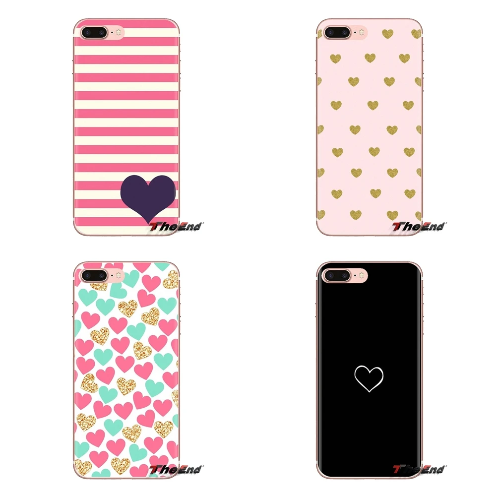 Прозрачные мягкие чехлы с сердечками Lover Luxury для LG Spirit Motorola Moto X4 E4 E5 G5 G5S G6 Z Z2 Z3 G2 G3 C