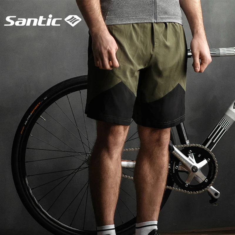 

Santic Men Cycling Shorts Mountain Bicycle Pants Bike Downhill Shorts Loose Outdoor Sports MTB Road Riding Shorts