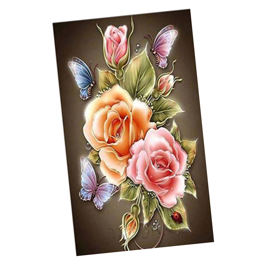 

Pink Flowers 5D DIY Diamond Painting Kits F / Room Decoration 11.8 "x7.8"
