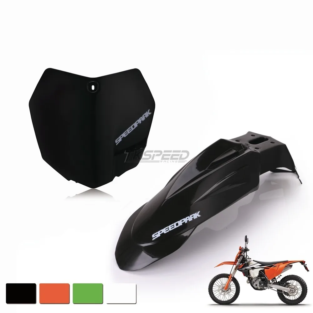Кроссовый пластиковый передний номерной знак+ Универсальный Supermoto Evo передние крылья для Honda Yamaha Suzuki DRZ KX YZ