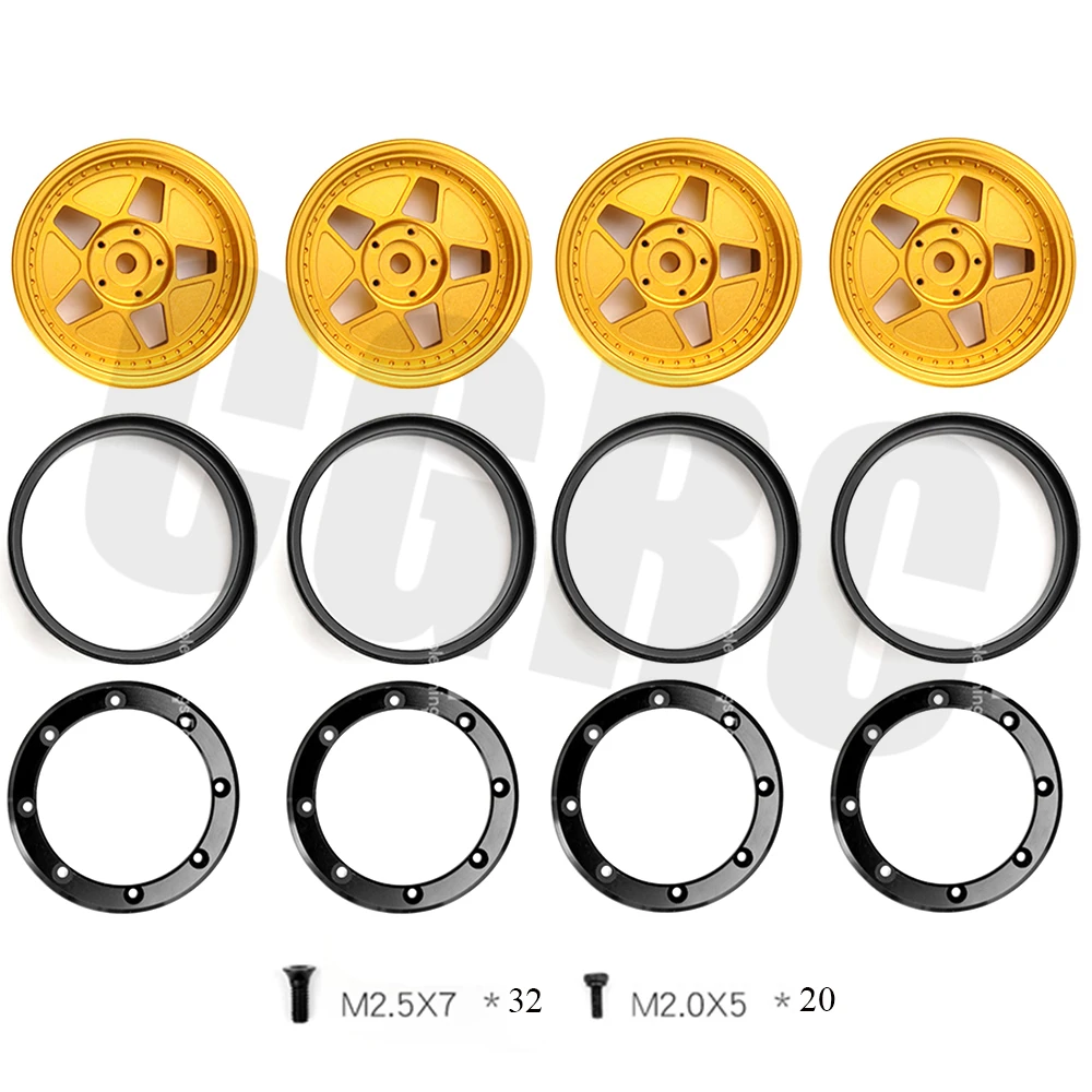 Металлический сплав с ЧПУ 4 шт. высокое качество 2 дюйма Beadlock обод колеса для/10 Rc