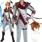 Genshin воздействия тарталья Косплэй костюм для игр тарталья парик-маска аниме Хэллоуин наряд для вечеринки Для мужчин костюмы