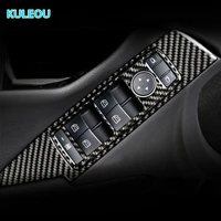 for mercedes w204 c class lhd rhd car interior decoration carbon fiber window lifter switch control panel stickers accessories