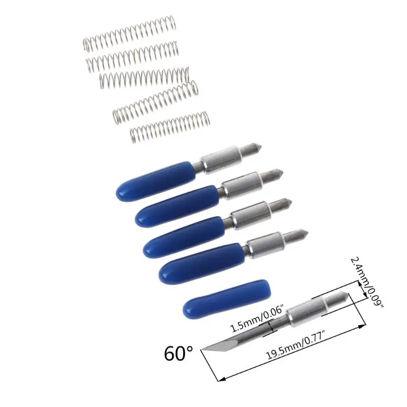 

Новинка 5 шт. 30 '45' 60 'режущий виниловый плоттер лезвия для графтеков CB15U виниловый резак