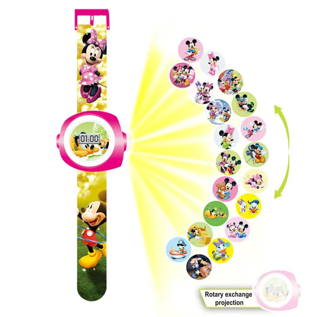 

Disney Frozen Princess Elsa Projection Watch Children's Cartoon Toy Mickey Mouse Mickey Minnie Watch