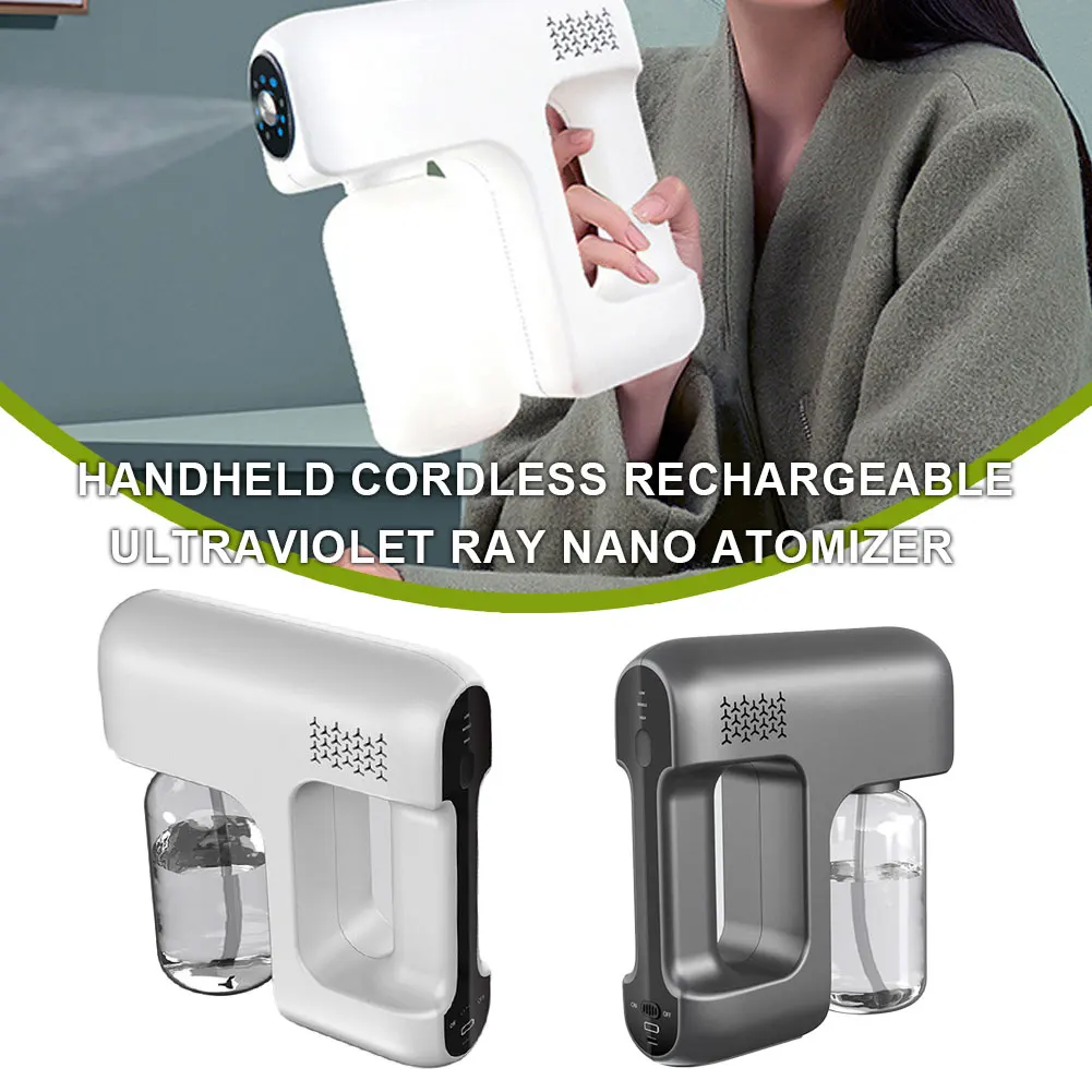 

Nano Steam Gun Handheld Large Capacity USB Rechargeable Spray Nano Atomizer for Home, Office, School or Garden