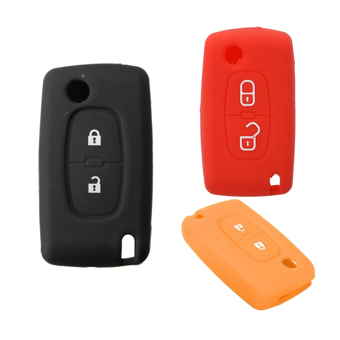 

Чехол для дистанционного ключа с 2 кнопками защитный чехол для Peugeot 206 207 307 308 силикон