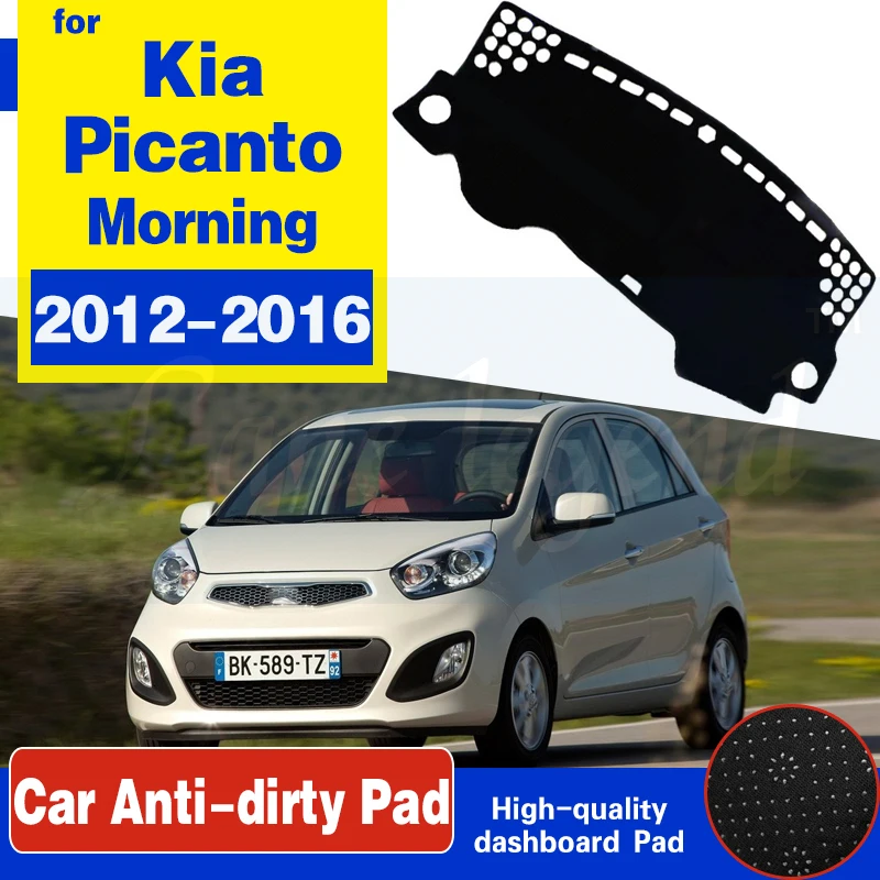 

Car Dashboard Cover Dash Mat Carpet Cape For Kia Picanto Morning 2012 2013 2014 2015 2016 LHD Auto Sunshade Cushion