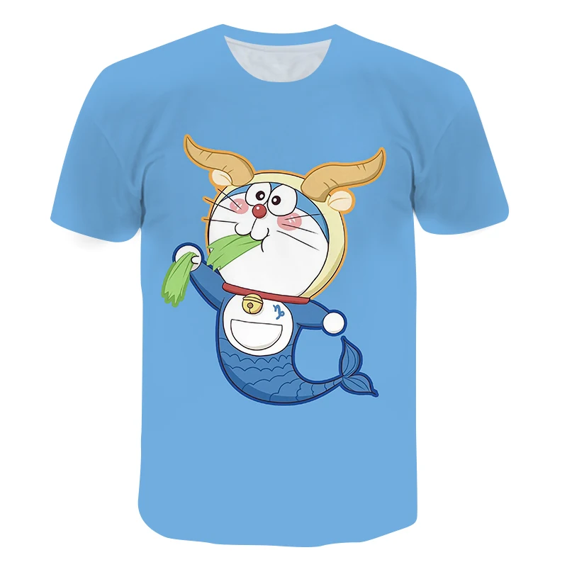 

Classic Cute Doraemon HD Print 3D T-shirts For Boys Pretty Baby Girl Summer Clothes Casual And Comfortable Short Sleeve Tops