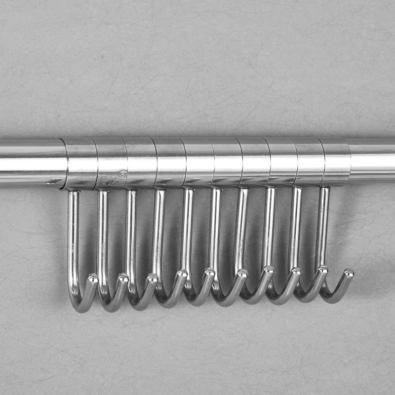 

CX 304 Stainless Steel Kitchen Hook Wall Hanging Rod Casing Moving Hook S Hook
