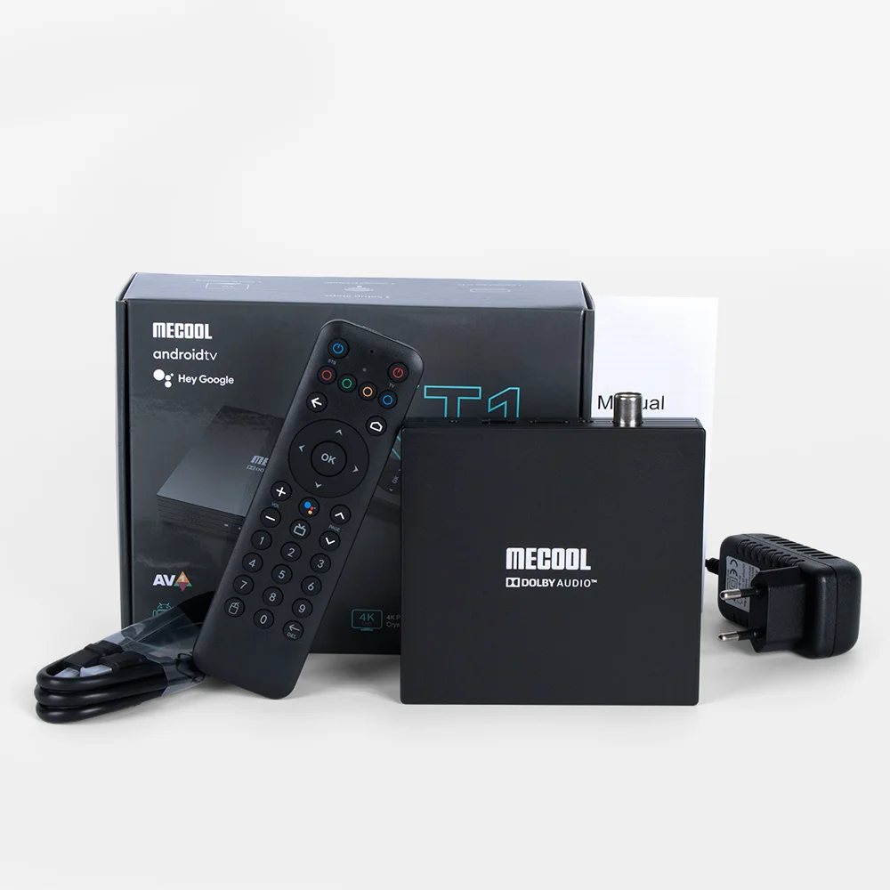 ТВ-приставка mecool kt1 Android 10 DVB-T/T2 DVB C Amlogic S905X4 4K 2T2R двойной Wi-Fi BT | Электроника