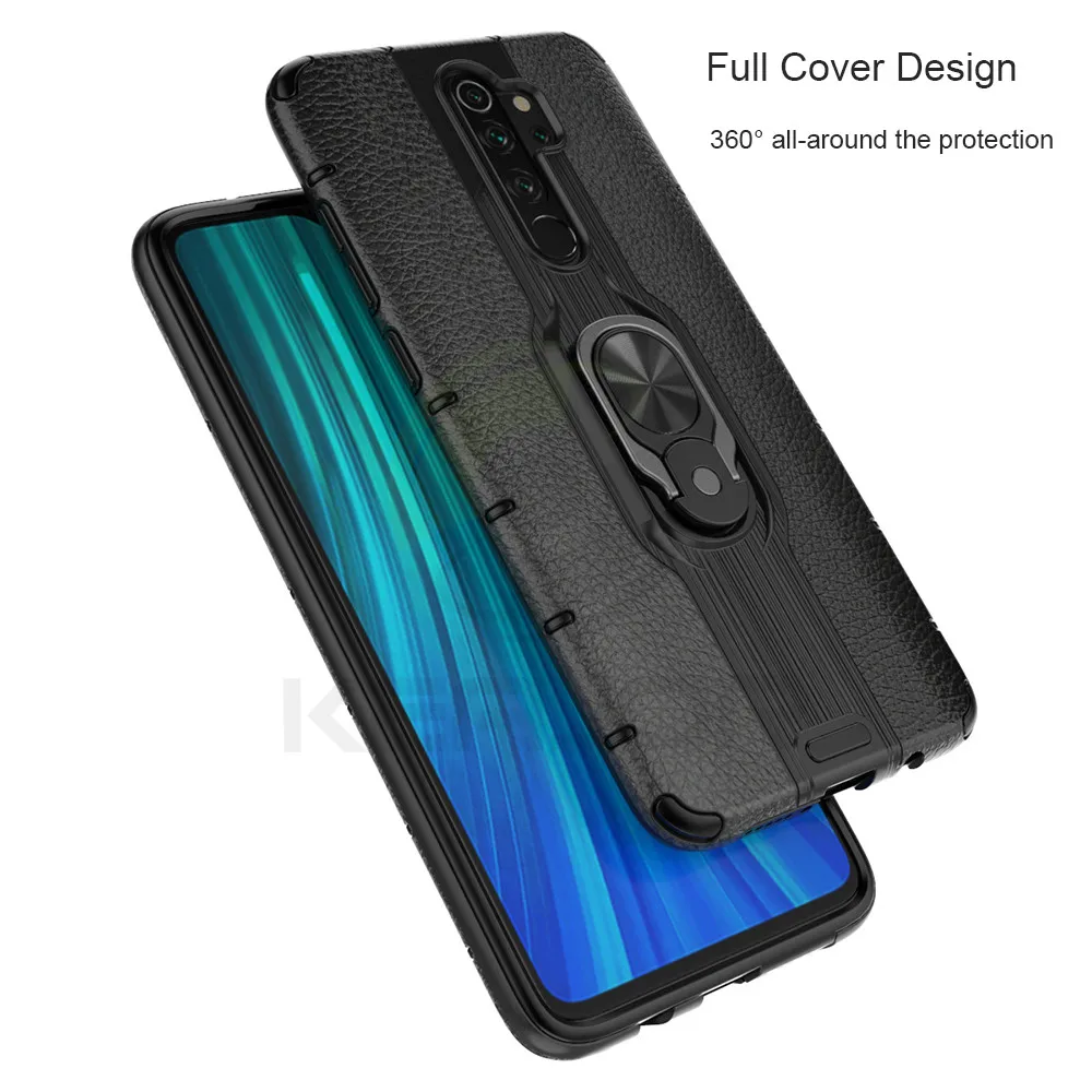 Чехол для Xiaomi Redmi Note 8 Pro, чехол, металлическое кольцо, держатель, чехол, ударопрочный защитный бампер для Redmi Note 8, Note8 Pro, чехол с кольцом