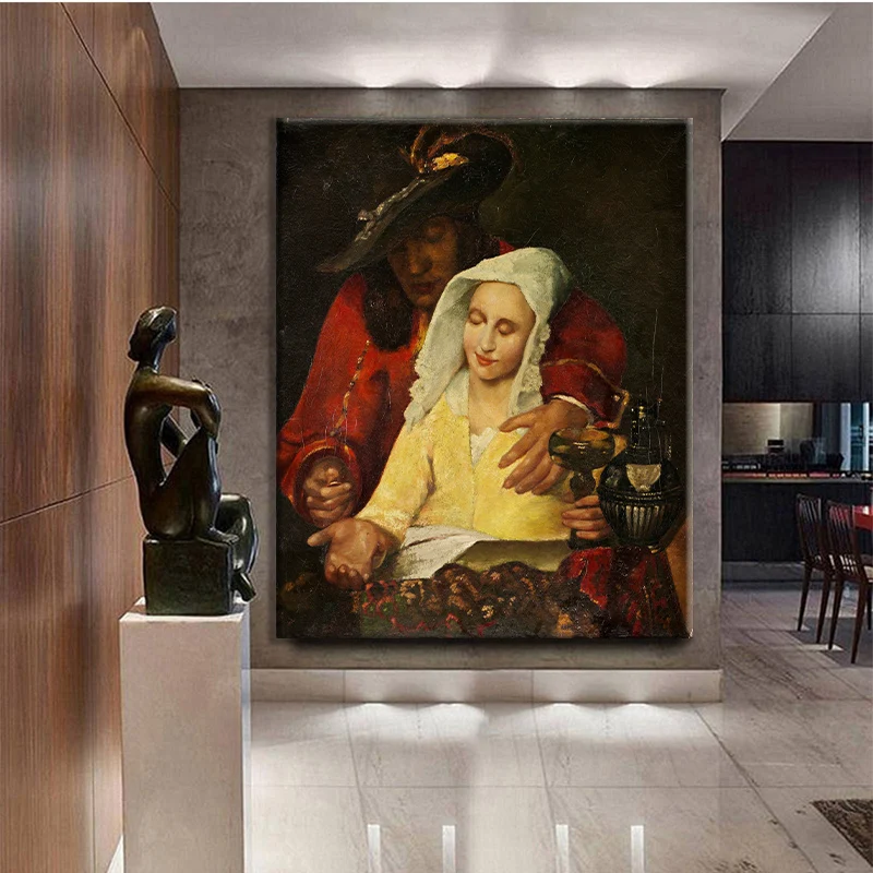 Cassisy Холст Картина маслом 《 сводница 》 Johannes · Vermeer плакат Wall Art принты современный