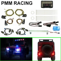 led front back control ic light group kit chassis searchlight warning lights for 110 rc crawler car traxxas trx4 defender parts
