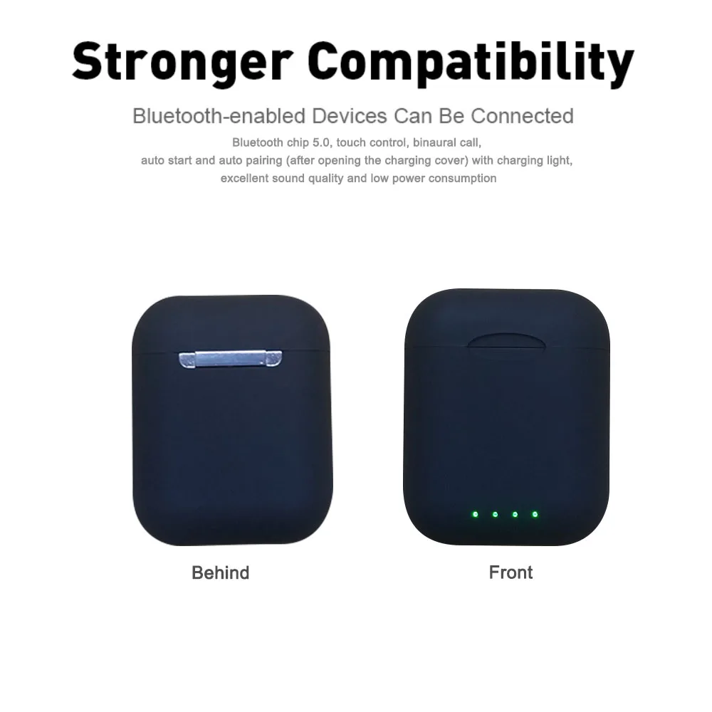 I88 оригинальные матовые беспроводные наушники, гарнитура Bluetooth 5,0, сенсорное управление, стереогарнитура, Беспроводная bluetooth, гарнитура с громкой связью