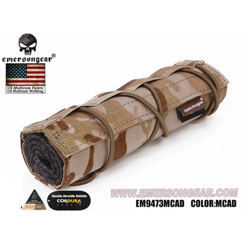 MCAD Emersongear Emerson Suppressor Охотничьи Аксессуары 18 см Mirage Heat Cover Shield Sleeve глушитель крышка глушителя Quick Release - Цвет: MCAD