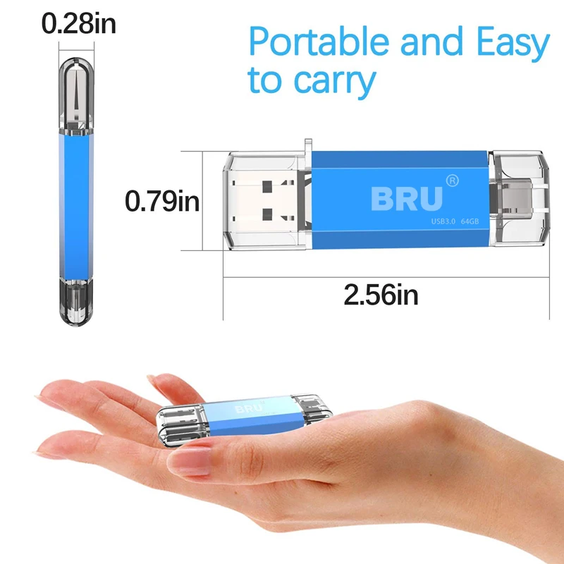 BRU OTG флешка Usb 3,0 флеш-накопитель type-c высокоскоростной флеш-накопитель Usb флешка 16g 32g 64gb 128gb Логотип на заказ