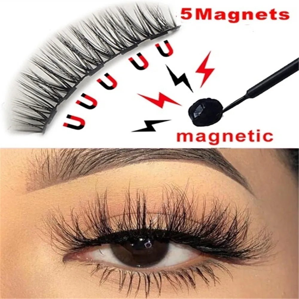 5 магнитных ресниц Магнитная жидкая подводка для глаз и магнитные накладные
