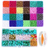 10 15 colors imitation turquoise diy beads kits diy craft material acrylic alphabet beads set