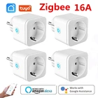 Умная розетка с таймером ZHA Zigbee 3,0, евровилка, 16 А, 5 шт.