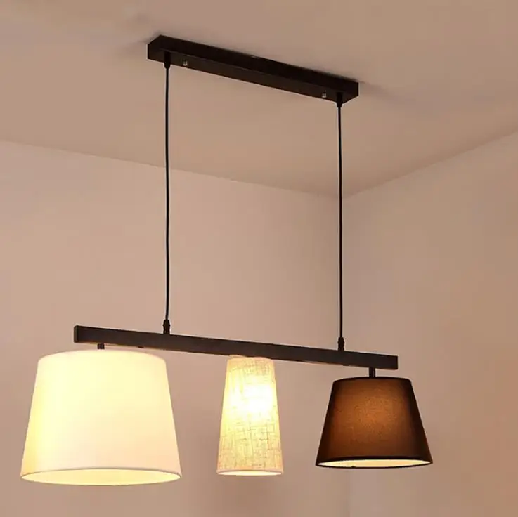 Современные элегантные тканевые подвесные светильники Lampadario абажуры барные
