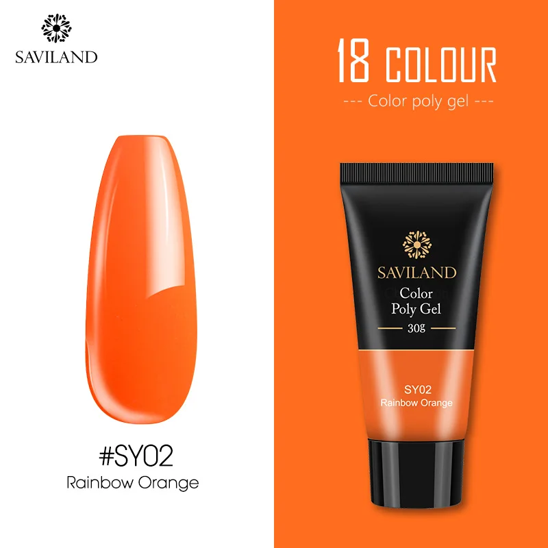 SAVILAND 30g Color Changing Poly Gel Acryl Gel UV Builder Gel Clear Pink Varnish Soft No Burnning Cover Natural Gel Polish - Цвет: SY02