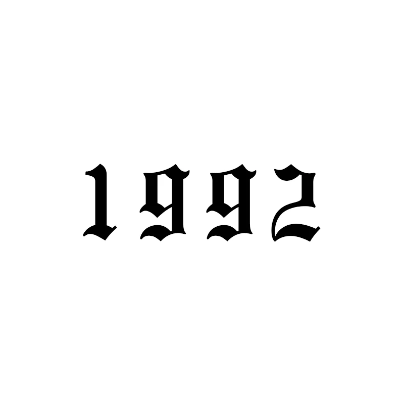 1992 Ожерелье с цифрами 1985- лет, ожерелье со старым английским низом, женское ювелирное изделие из нержавеющей стали, BFF цепочка, колье, Collares De Moda - Окраска металла: 1992