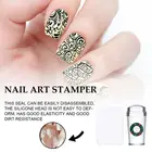 Новый популярный набор стемперов для ногтей железная головка со скребком шаблон для ногтевого дизайна печатная силиконовая штамповочная пластина инструменты уплотнитель стемпер скребок