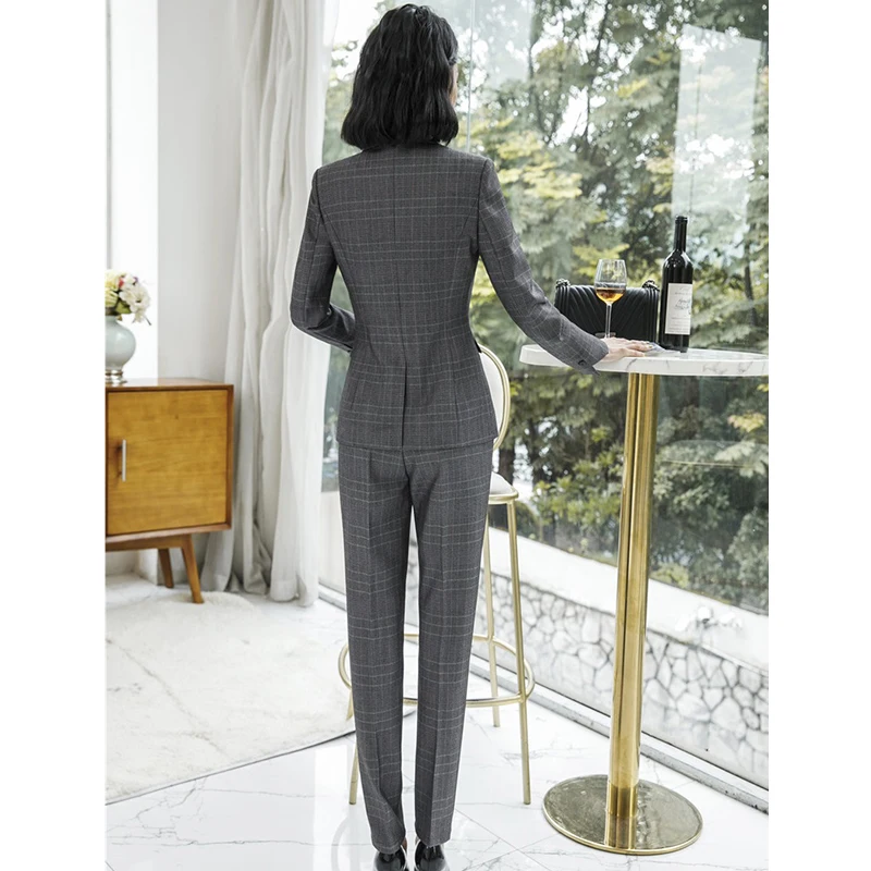 

Fashion Ladies Professional Business Suits 2 Piece Jackets and Pants Sets Women Autumn Winter OL Styles Office Work Wear Blazer