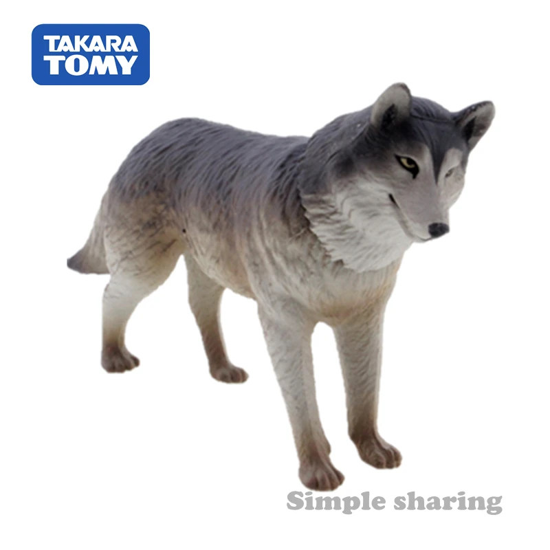Takara Tomy ANIA Animal Advanture AS 26 Wolf Resin Детская образовательная мини фигурка