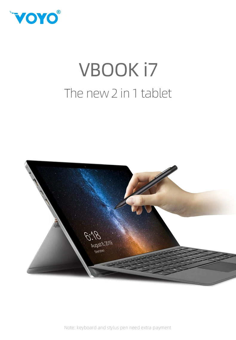 12,6 дюймов 2880*1920 Win10 VOYO Vbook i7 2 в 1 планшетный ПК Intel Двухъядерный 3865U 8G DDR 128/256G SSD Двойные камеры HDMI BT 4,0