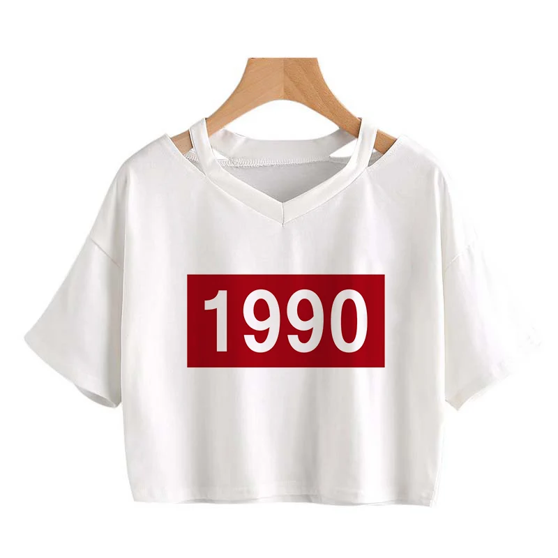 Женский укороченный топ с винтажным принтом летняя футболка в стиле Харадзюку