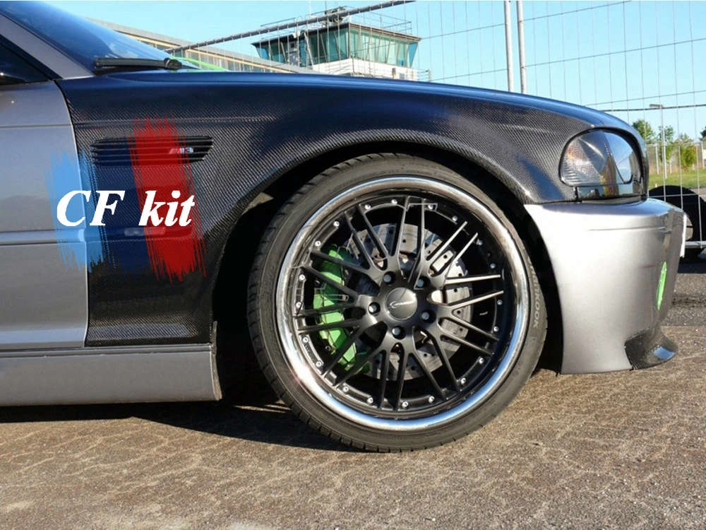 CF Комплект оригинальных воздухозаборных щелей переднего бокового крыла из углеродного волокна для автомобиля BMW E46 M3 1998-2004 стайлинг на.