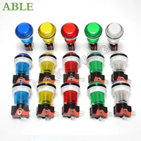 55pcs arcade push button snap 28mm translucent plated miro switch buttons led lighting for diy raspberry pi mame pc pandora game