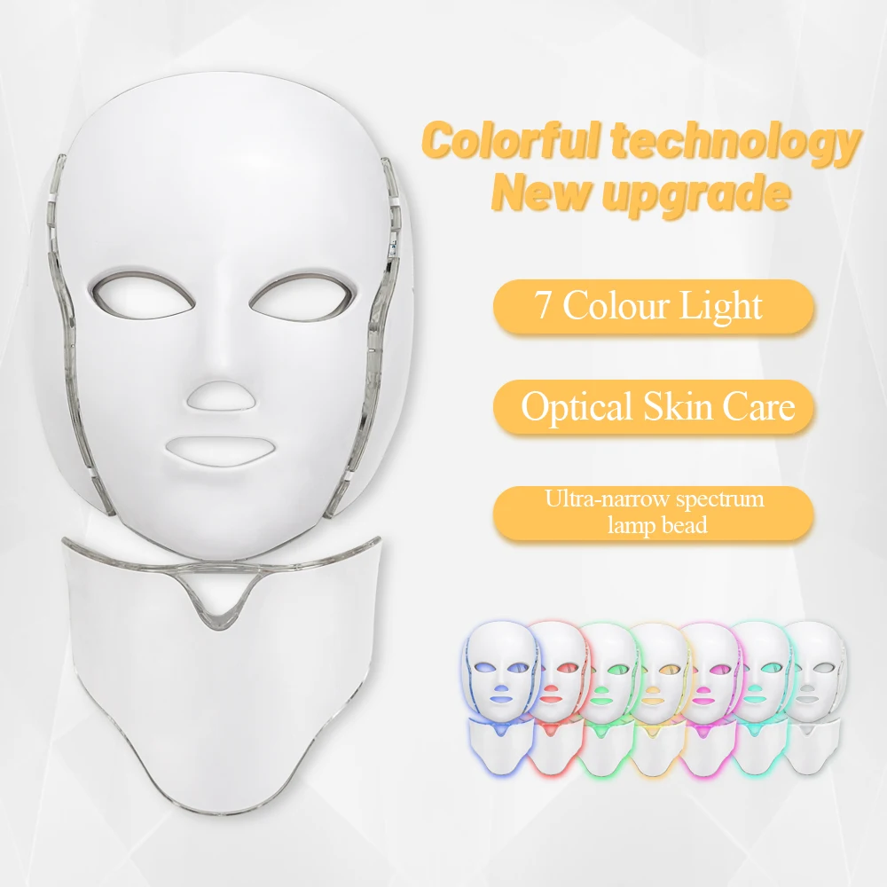 7 Colors Light LED Facial Mask Skin Rejuvenation Photon Therapy Face Anti Aging Beauty Machine Care Tool | Красота и здоровье