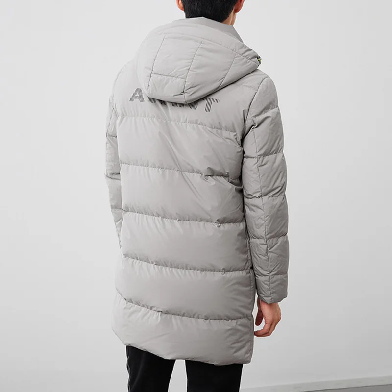 

collar Winter stand men's hooded windproof thick lightweight white down warm down jacket
