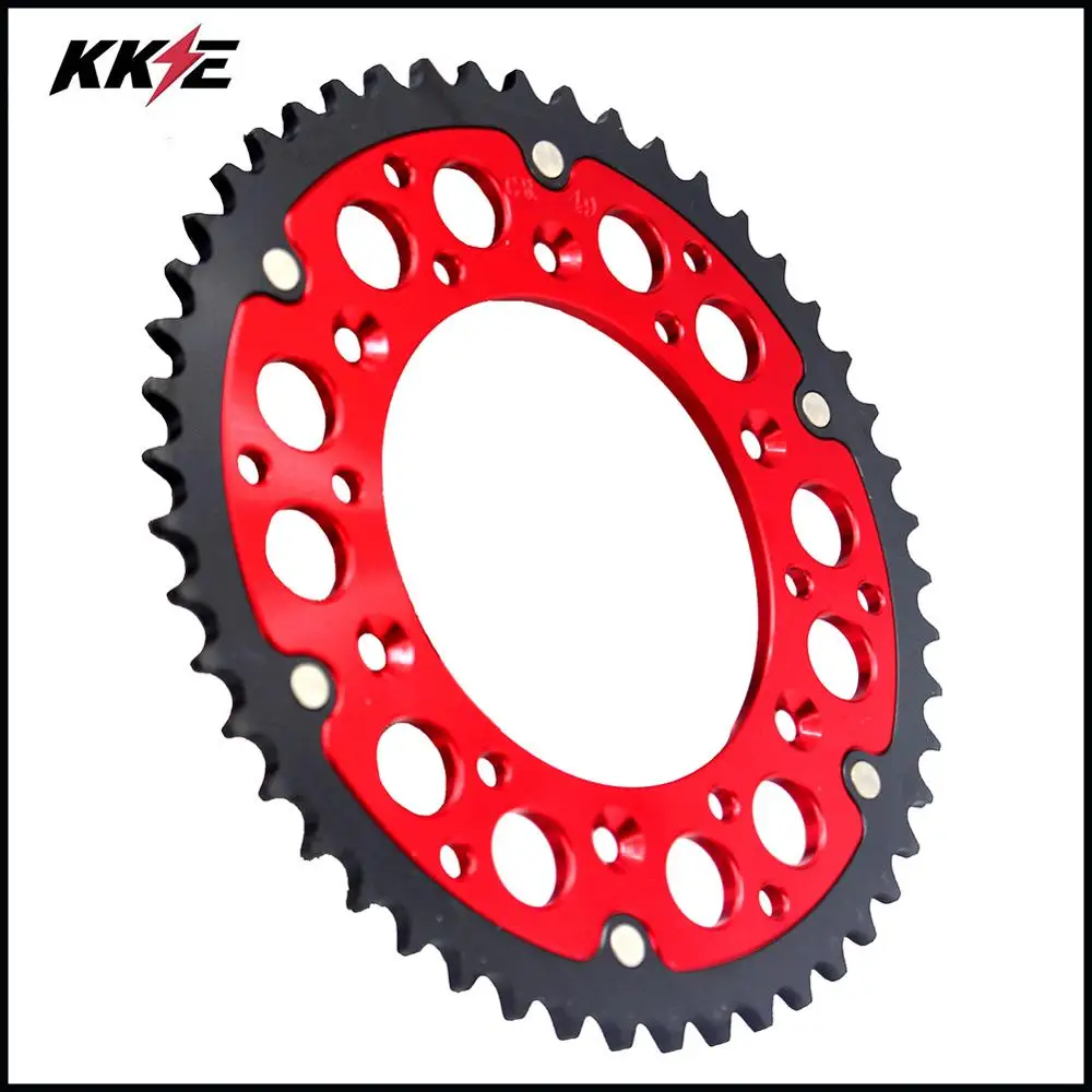 Задняя звездочка KKE 52T для Honda CR125 CR E R CR250 95-08 CRF250 04-17 CRF X CRF250X 450X 450R 250L красная |