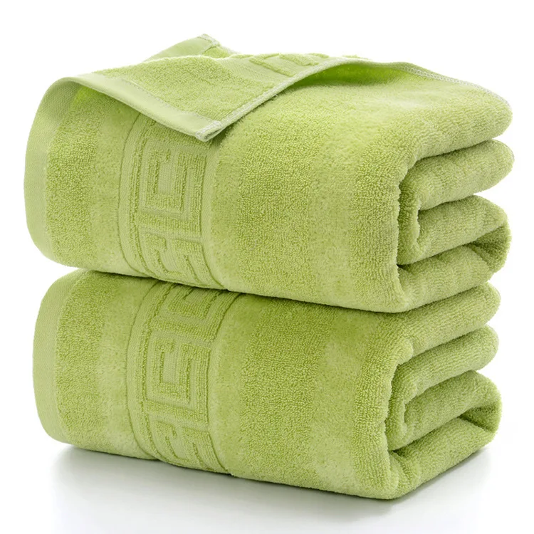 Green 70*140 см пляжное полотенце s 400 г, полотенце для ванной, для дома, для взрослых, грудное Хлопковое полотенце, мягкое, водопоглощающее - Цвет: Green