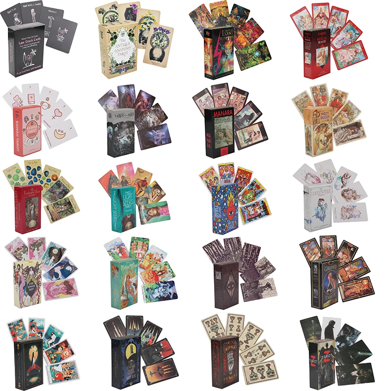 Разнообразные карты Таро волшебное гадания семейные собрания оракулов
