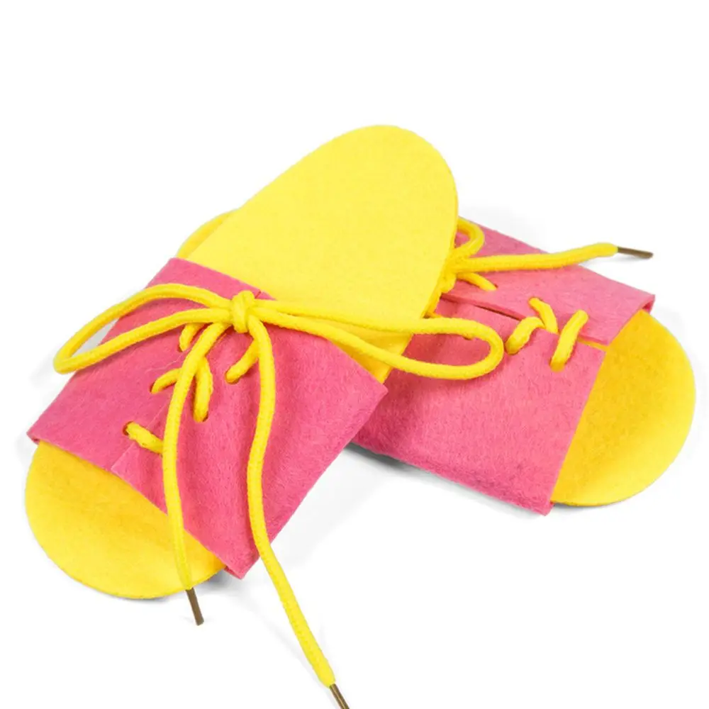 1 пара носков для детей раннего образования деревянная игрушка нетканый шнурок