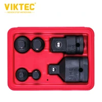 vt01619 14 38 12 34drive 6pc female to male air impact adapter and reducer socket set cr mo steel ball detent