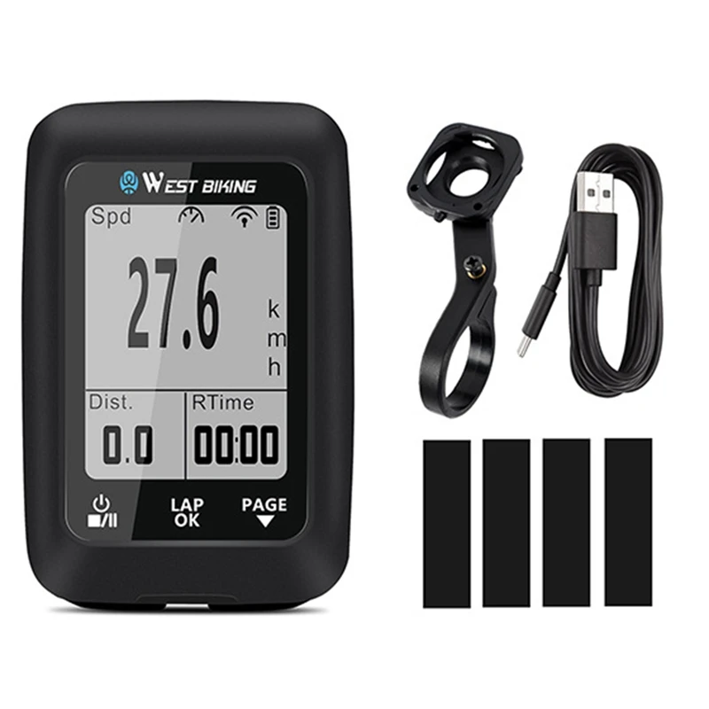 

WEST BIKING GPS Bike Computer Wireless Speeeter Waterproof Road Bike MTB Bicycle Bluetooth ANT+ Backlight Cycling Computers