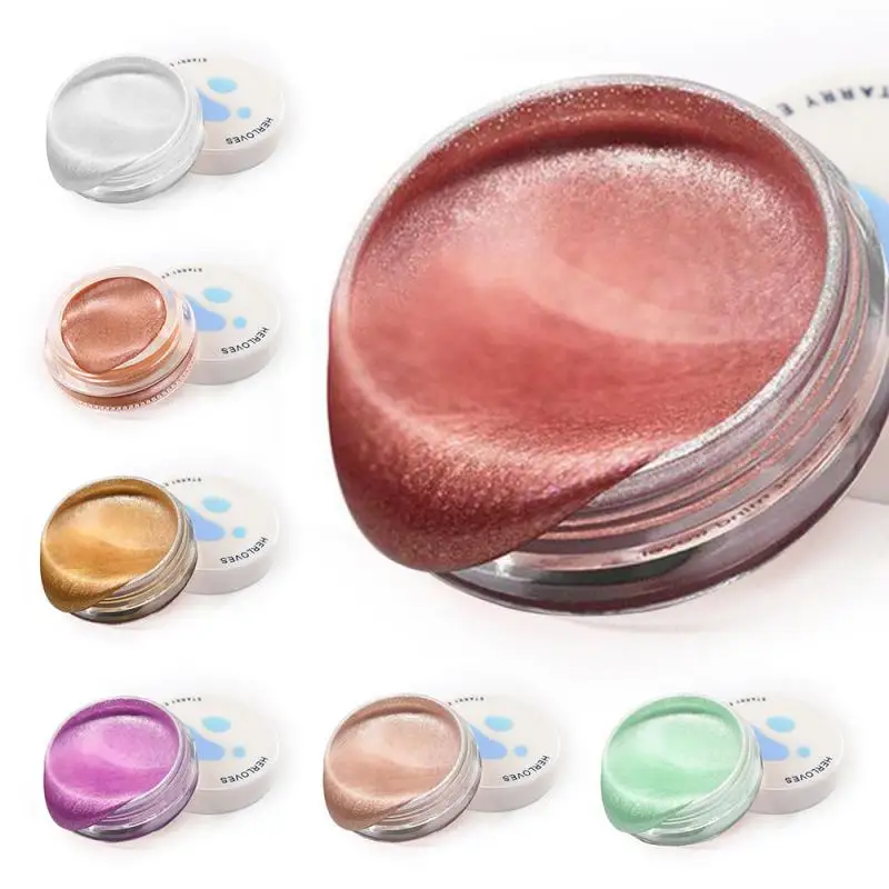 7 цветов гелевые тени для век лица тела хайлайтер блестящая жидкая палитра теней