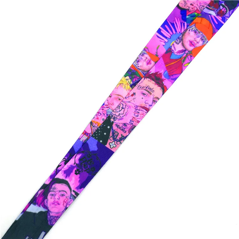 Брелок рэпер Lil Peep на шею шнурок для ключей держатель USB ID подвесная веревка