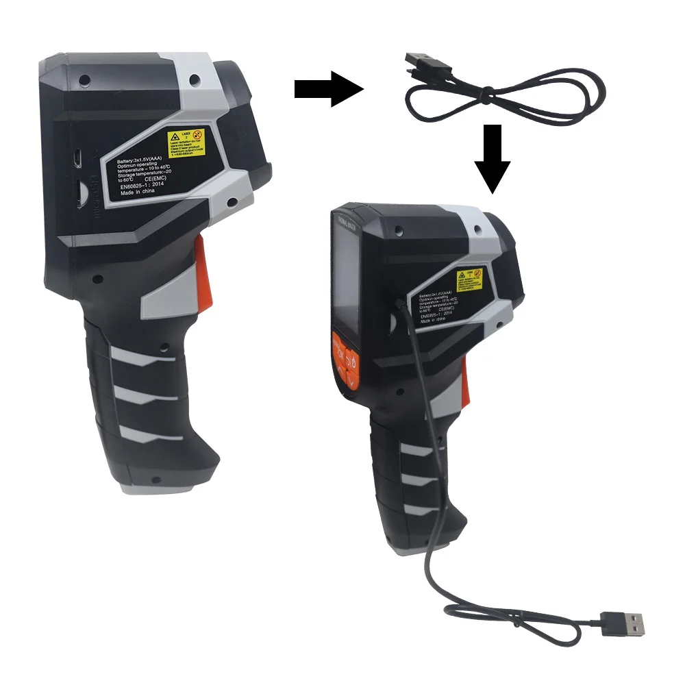 Портативный инфракрасный термометр с цветным экраном для камеры-20 °C ~ 1000 |