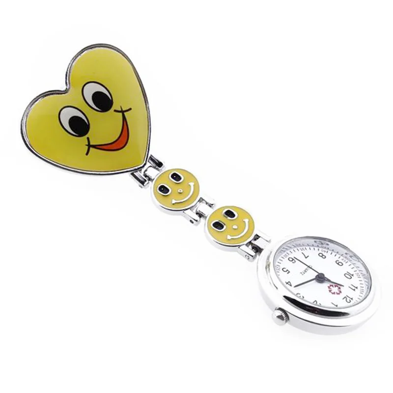 

Lovely Heart Smile Face With Medical Nurses Fashion Quartz Pocket Fob Watches High Quality TT@88