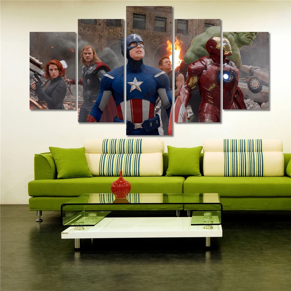 Холст рисунки Постер Мстители 4 Железный человек танос плакат Крестный отец