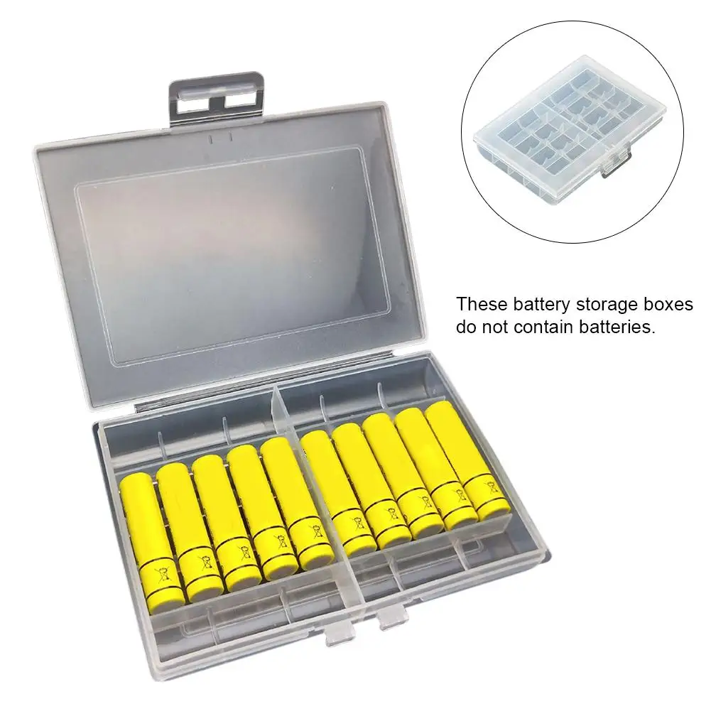 Компактный ящик для хранения батарей AA AAA легкий футляр переноски держатель