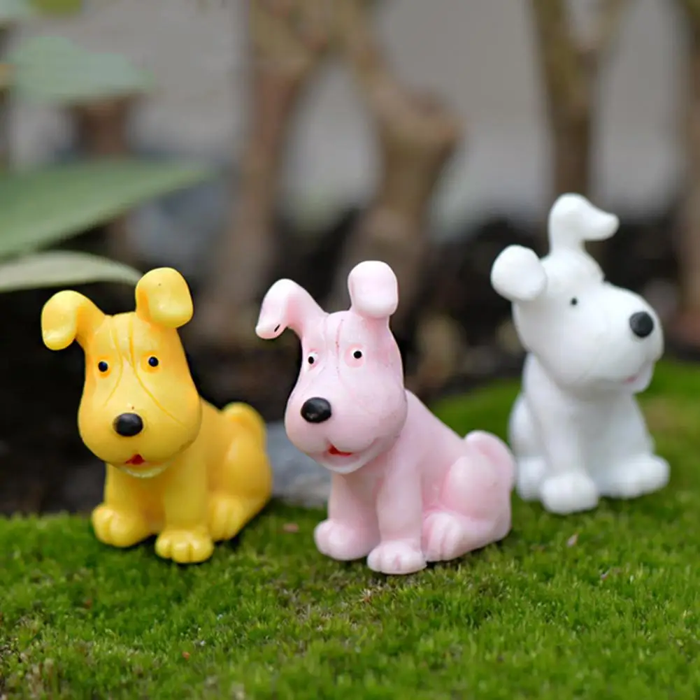Полимерная Миниатюрная модель мини собаки статуэтка куклы садовый ландшафт