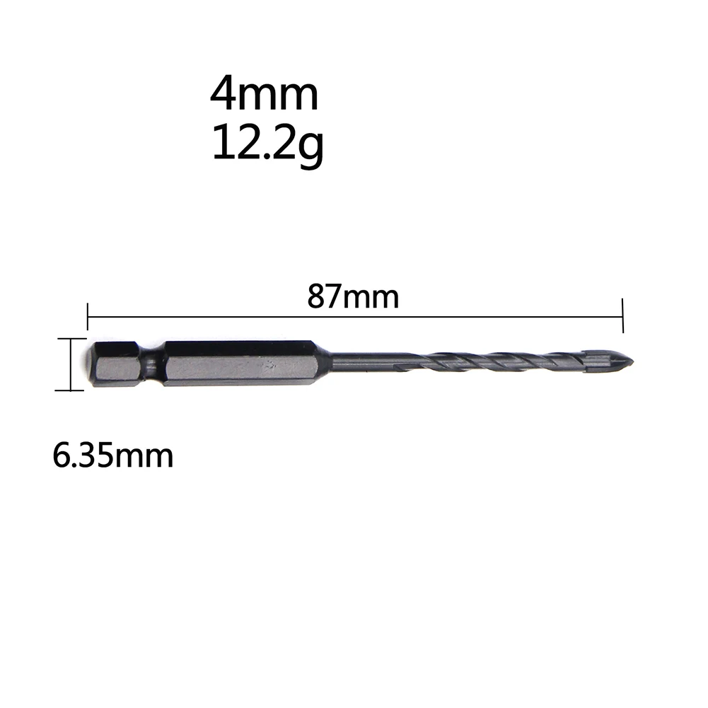 

1pcs 3-12mm 1/4"Shank Hex Black Glass Drill Tile Hole Drill Bit Ceramic Wall Drilling Glass Ceramic Tile Plastic Wood